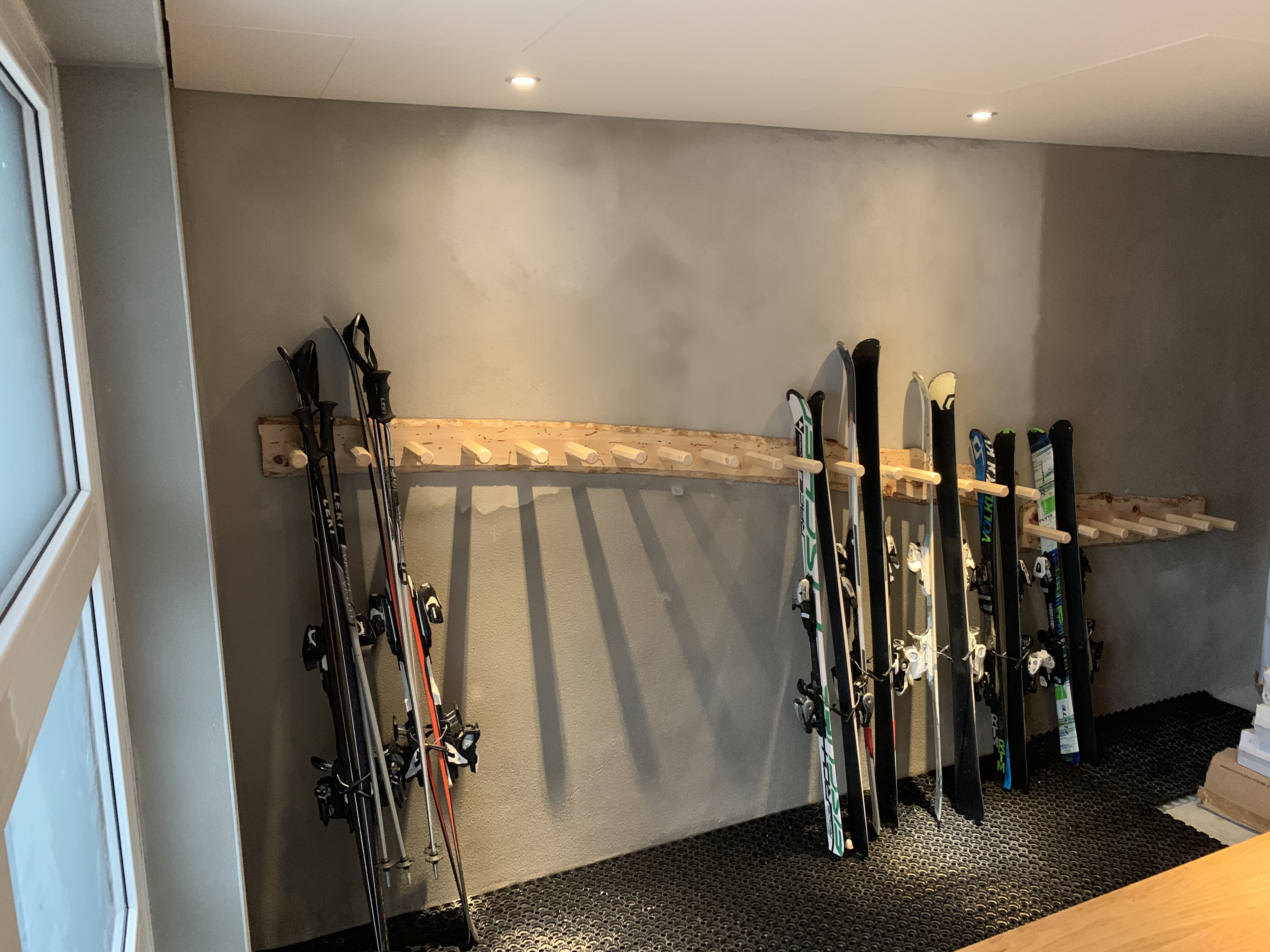 Storage room for ski and shoe